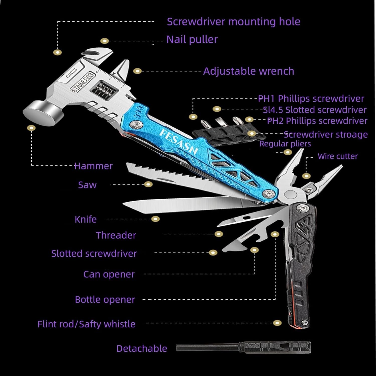 Multi-function integrated hammer