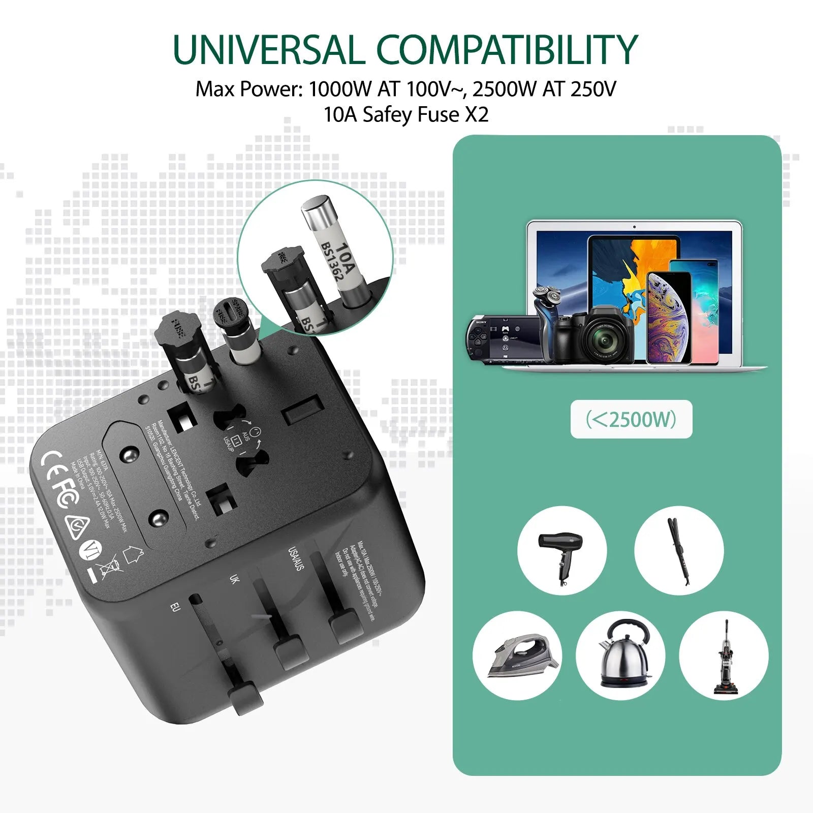 Multifunctional travel charger converter