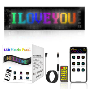 DIY Car Dynamic LED Smart Colorful Eye Lamp Soft Screen