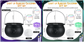 🎃Halloween Light up Bubble Cauldron DIY Set