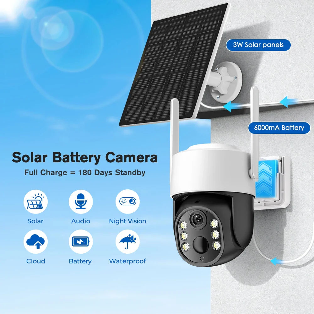 🛒Summer Bash 50% off🚀WiFi Outdoor Wireless Solar Camera