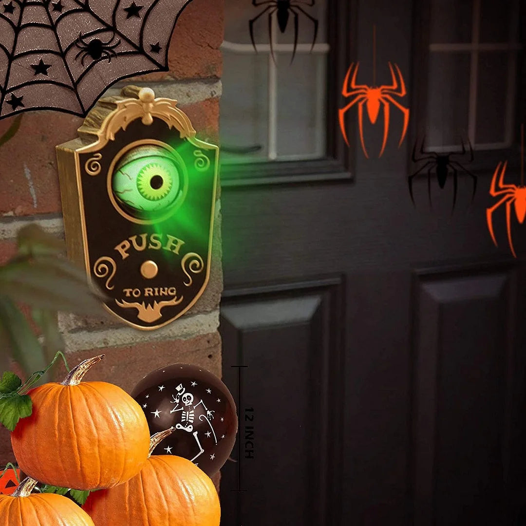 🎃EARLY HALLOWEEN SALE-👁️3D ONE-EYED LIGHTUP EYEBALL DOOR BELL DECORATION🕷️