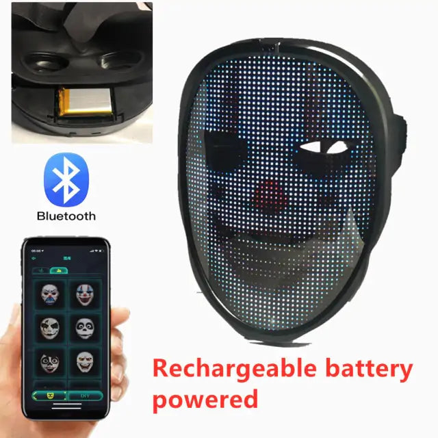 🚀Summer Bash 50% off🔥Bluetooth Light Up LED Mask