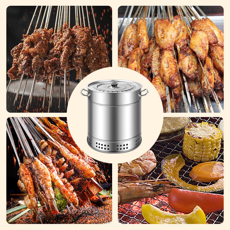 🔥Summer Bash 50% off🔥Stainless Steel Smokeless BBQ Grill Bucket