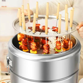 🔥Summer Bash 50% off🔥Stainless Steel Smokeless BBQ Grill Bucket